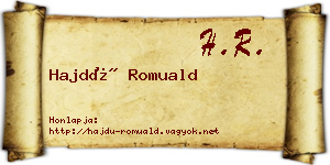Hajdú Romuald névjegykártya