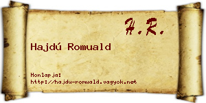 Hajdú Romuald névjegykártya