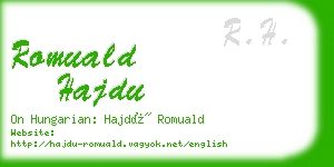 romuald hajdu business card
